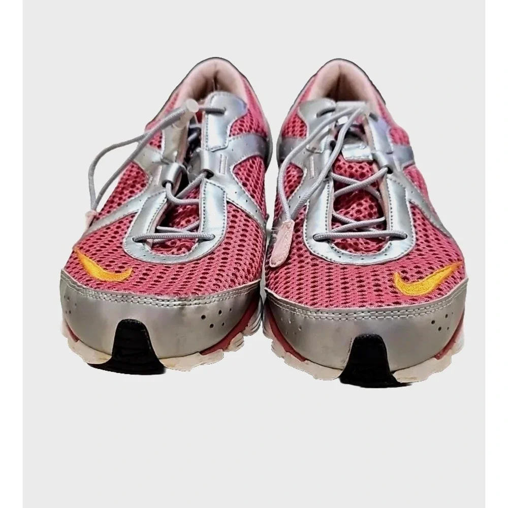 Nike‎ Zoom Air Pink Running Shoes  318723-681 Lace Up Sneakers 7.5M Boating G02